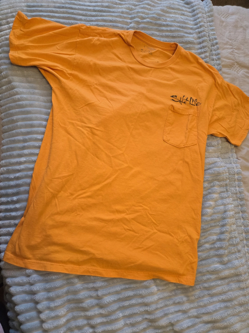 Salt Life Orange Pocket Short Sleeve Tee